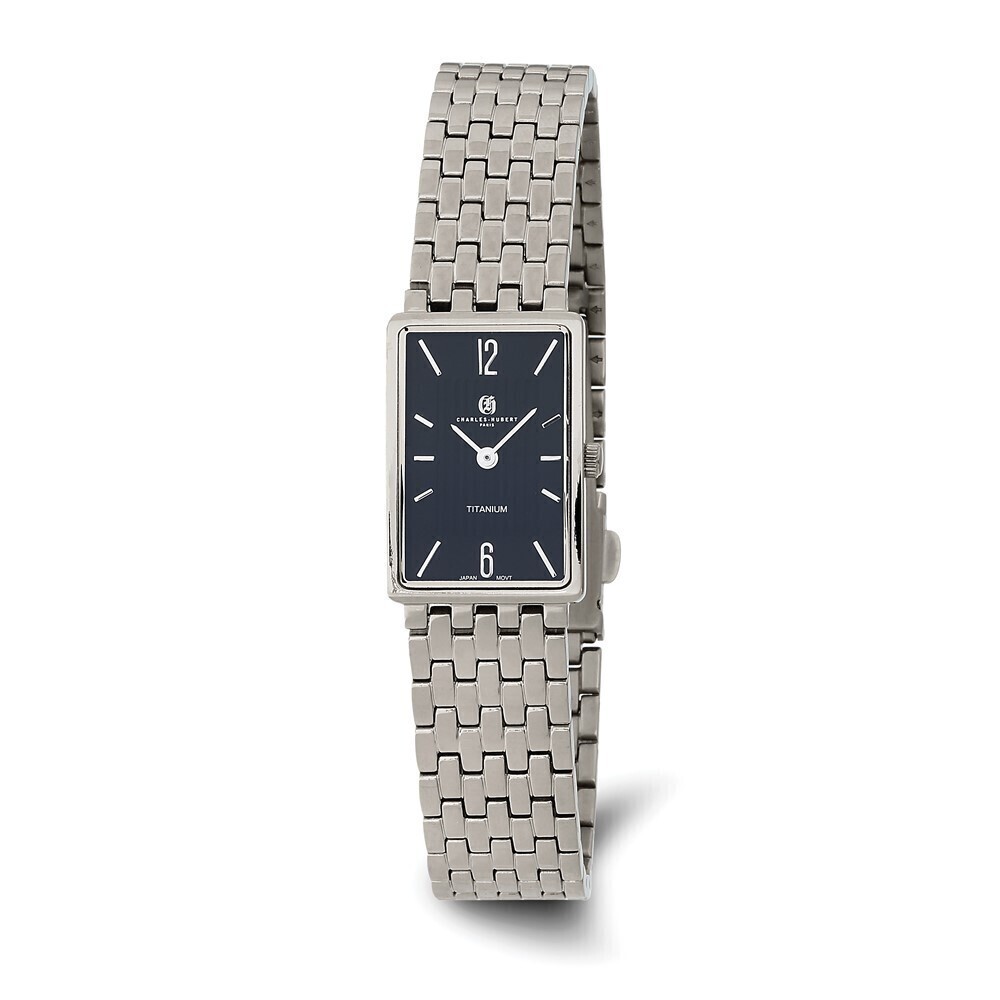 Kazi Luxury Charles Hubert Ladies Titanium Black Dial Watch
